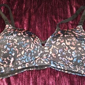 Torrid Black and Pink Bra Intimates Sleepwear